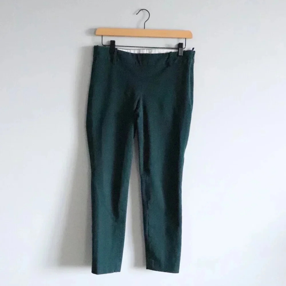 Aritzia Babaton Ellis Size 6 Green Women's Straight Leg Ankle‎ Trouser Pants